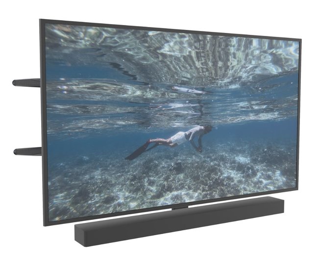 Draaibare muursteun met universeel soundbar frame