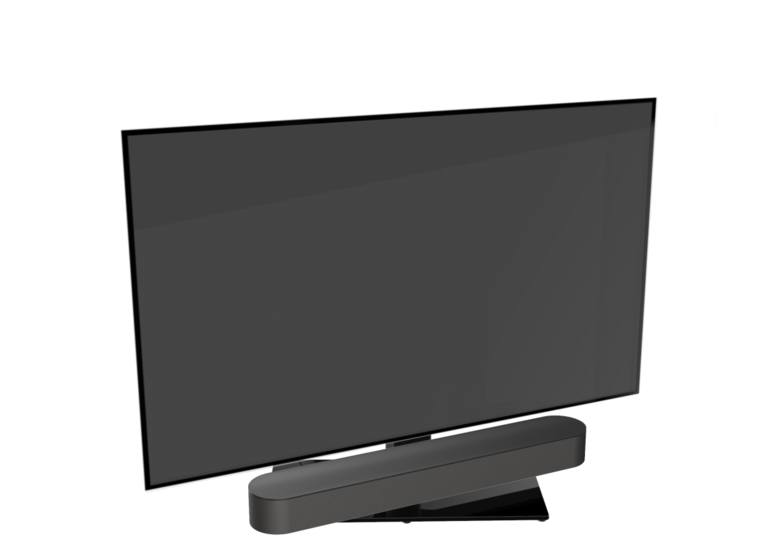 Cavus draaibare TV tafelstandaard met Sonos Beam frame