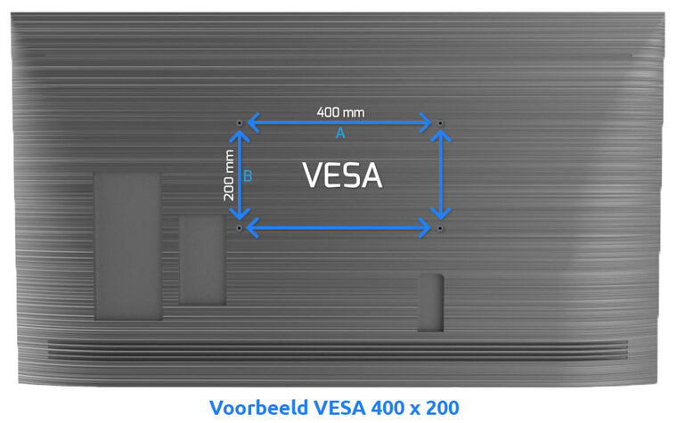 Voorbeeld VESA maat