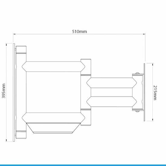 Cavus WMV8050 zwarte design muursteun voor 26 - 55 Inch TV afmetingen