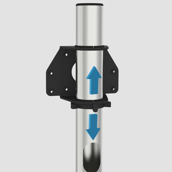 Cavus vloerstandaard SPHERE 100 cm RVS verstelbaar