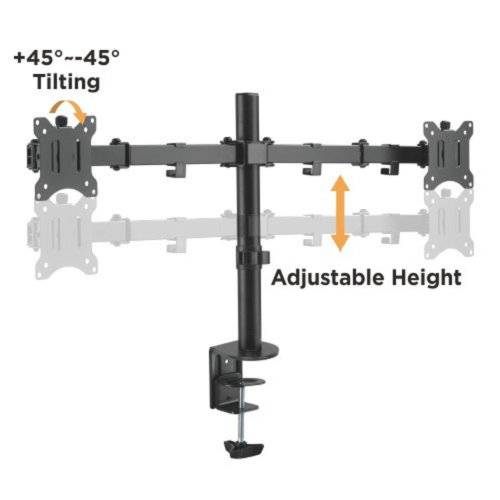 monitor beugel voor twee 17 t/m 32 Inch schermen tot 8 kg - verstelmogelijkheden