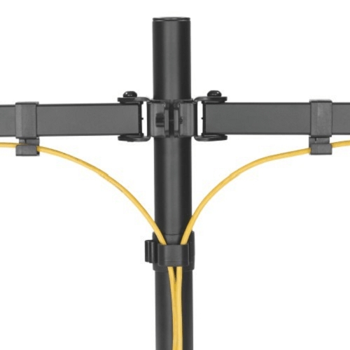 Kabelmanagement monitor beugel voor twee 17 t/m 32 Inch schermen tot 8 kg