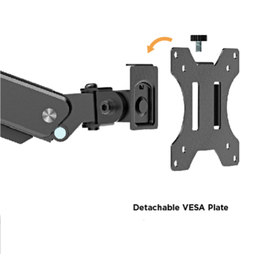 Monitor beugel met gasveer voor twee 17 t/m 32 inch schermen tot 10 kg ophangsysteem