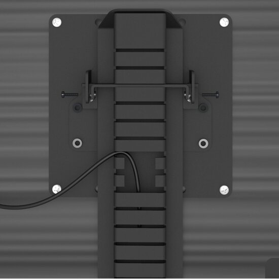 Cavus vloerstandaard HYBRID 120 cm zwart detail achterzijde