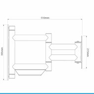 Cavus WMV8050 zwarte design muursteun voor 26 - 55 Inch TV afmetingen