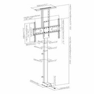 TV lift large 600x400 met app / voice control afmetingen