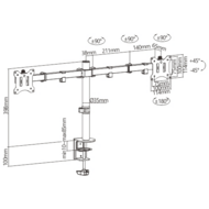 monitor beugel voor twee 17 t/m 32 Inch schermen tot 8 kg afmetingen