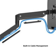 Monitor beugel met gasveer voor twee 17 t/m 32 inch schermen tot 10 kg kabels wegwerken